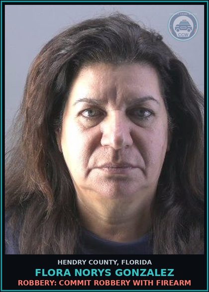 CCW arrest card for FLORA NORYS GONZALEZ in Hendry County: AGGRAV BATTERY: AGGRAV BATTERY CAUSE BODILY HARM OR DISABILITY