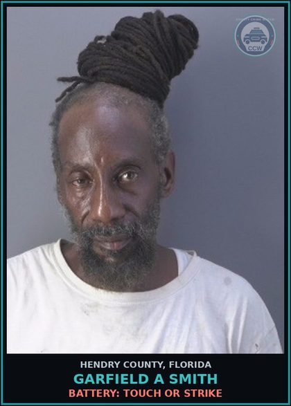 CCW arrest card for GARFIELD A SMITH in Hendry County: BATTERY: TOUCH OR STRIKE