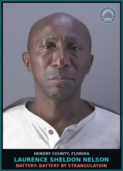 CCW arrest card for LAURENCE SHELDON NELSON in Hendry County: BATTERY: BATTERY BY STRANGULATION