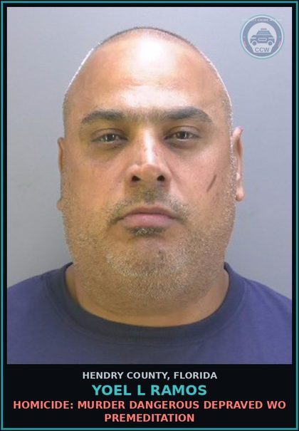 CCW arrest card for YOEL L RAMOS in Hendry County: BATTERY: BY PERSON DETAINED IN PRISON OR JAIL FACILITY
