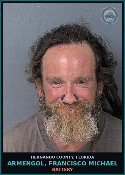 CCW arrest card for ARMENGOL, FRANCISCO MICHAEL in Hernando County: BATTERY
