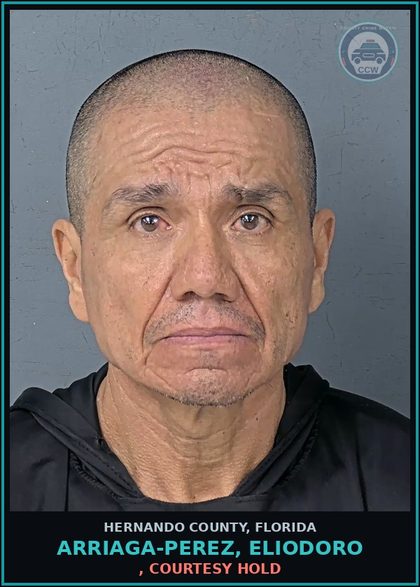 CCW arrest card for ARRIAGA-PEREZ, ELIODORO in Hernando County: 