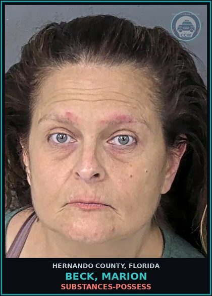 CCW arrest card for BECK, MARION in Hernando County: DRUGS-POSSESS