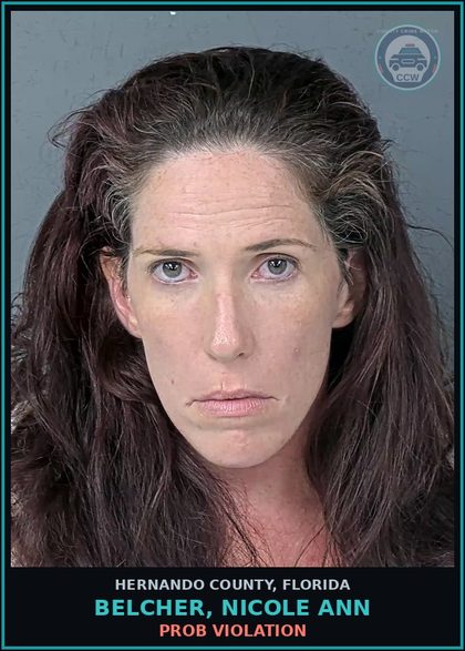 CCW arrest card for BELCHER, NICOLE ANN in Hernando County: PROB VIOLATION