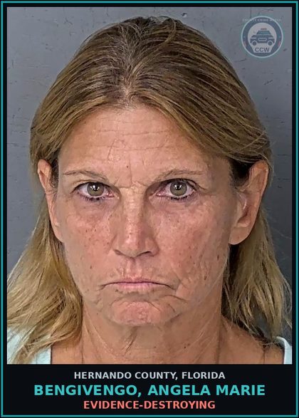 CCW arrest card for BENGIVENGO, ANGELA MARIE in Hernando County: EVIDENCE-DESTROYING