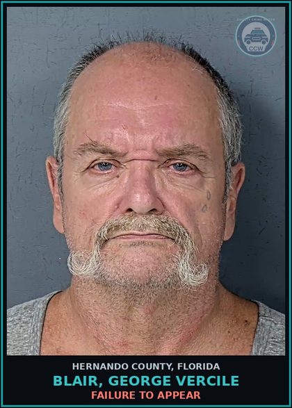 CCW arrest card for BLAIR, GEORGE VERCILE in Hernando County: FAILURE TO APPEAR