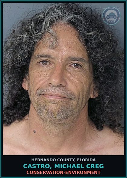 CCW arrest card for CASTRO, MICHAEL CREG in Hernando County: CONSERVATION-ENVIRONMENT