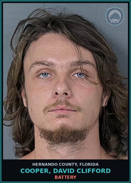 CCW arrest card for COOPER, DAVID CLIFFORD in Hernando County: BATTERY