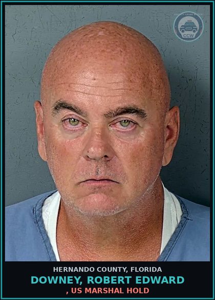 CCW arrest card for DOWNEY, ROBERT EDWARD in Hernando County: 