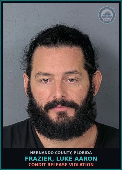 CCW arrest card for FRAZIER, LUKE AARON in Hernando County: CONDIT RELEASE VIOLATION