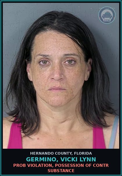 CCW arrest card for GERMINO, VICKI LYNN in Hernando County: PROB VIOLATION