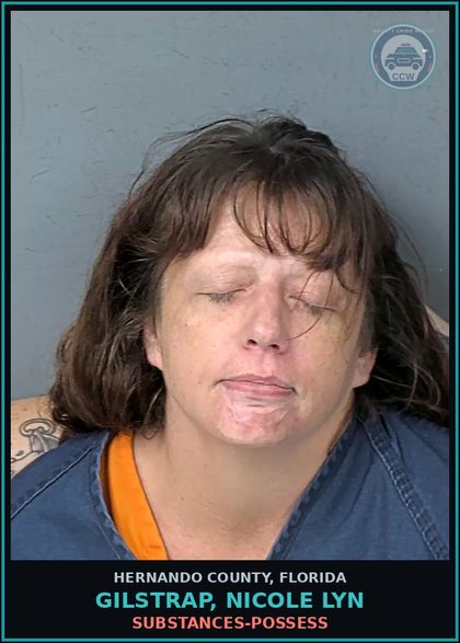 CCW arrest card for GILSTRAP, NICOLE LYN in Hernando County: DRUGS-POSSESS
