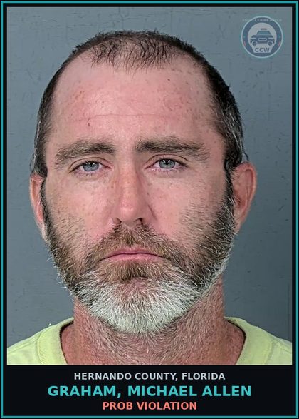 CCW arrest card for GRAHAM, MICHAEL ALLEN in Hernando County: PROB VIOLATION