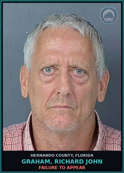 CCW arrest card for GRAHAM, RICHARD JOHN in Hernando County: FAILURE TO APPEAR