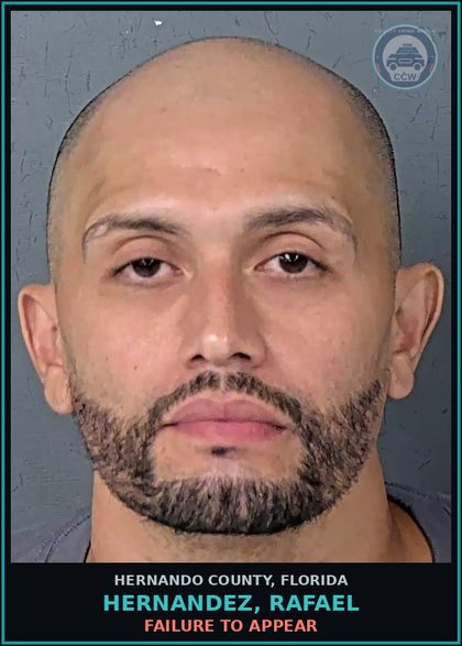 CCW arrest card for HERNANDEZ, RAFAEL in Hernando County: FAILURE TO APPEAR