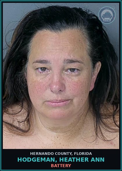CCW arrest card for HODGEMAN, HEATHER ANN in Hernando County: BATTERY