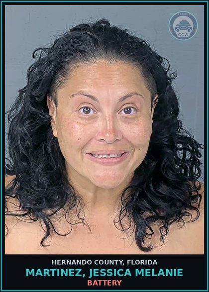 CCW arrest card for MARTINEZ, JESSICA MELANIE in Hernando County: BATTERY