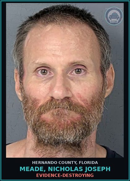 CCW arrest card for MEADE, NICHOLAS JOSEPH in Hernando County: EVIDENCE-DESTROYING