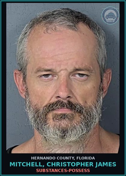 CCW arrest card for MITCHELL, CHRISTOPHER JAMES in Hernando County: DRUGS-POSSESS