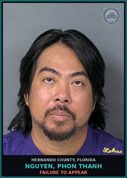 CCW arrest card for NGUYEN, PHON THANH in Hernando County: FAILURE TO APPEAR
