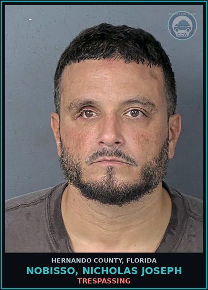 CCW arrest card for NOBISSO, NICHOLAS JOSEPH in Hernando County: BURGL