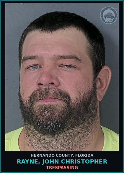 CCW arrest card for RAYNE, JOHN CHRISTOPHER in Hernando County: SIMPLE ASSLT