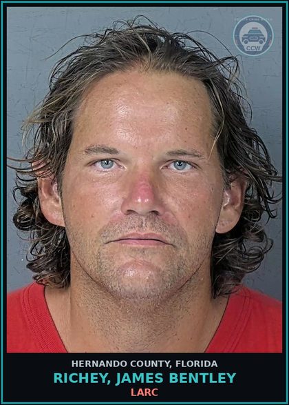 CCW arrest card for RICHEY, JAMES BENTLEY in Hernando County: LARC