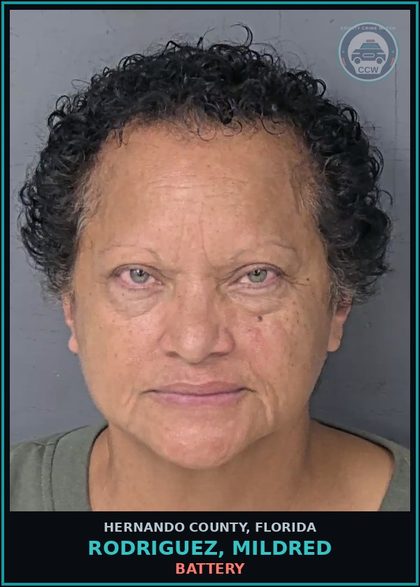CCW arrest card for RODRIGUEZ, MILDRED in Hernando County: BATTERY