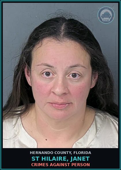 CCW arrest card for ST HILAIRE, JANET in Hernando County: CRIMES AGAINST PERSON