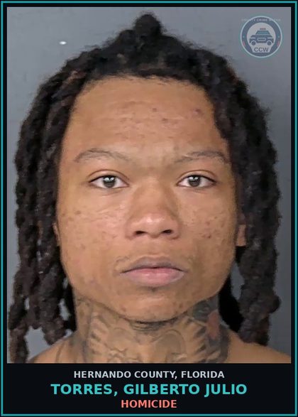 CCW arrest card for TORRES, GILBERTO JULIO in Hernando County: HOMICIDE
