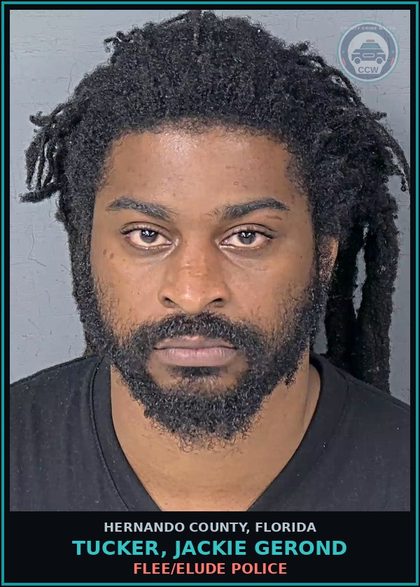 CCW arrest card for TUCKER, JACKIE GEROND in Hernando County: FLEE/ELUDE POLICE