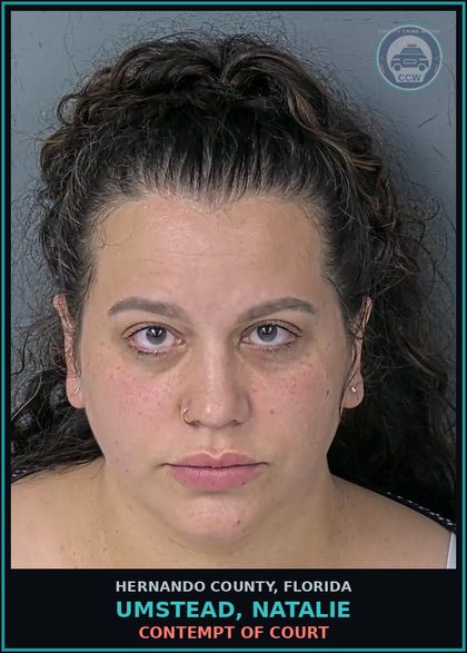 CCW arrest card for UMSTEAD, NATALIE in Hernando County: CONTEMPT OF COURT