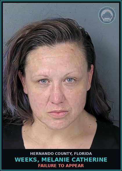 CCW arrest card for WEEKS, MELANIE CATHERINE in Hernando County: FAILURE TO APPEAR