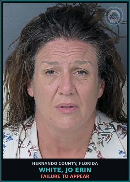 CCW arrest card for WHITE, JO ERIN in Hernando County: FAILURE TO APPEAR