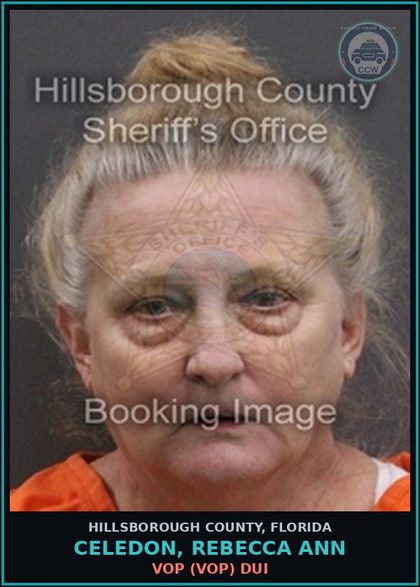 CCW arrest card for CELEDON, REBECCA ANN in Hillsborough County: VOP (VOP) DUI