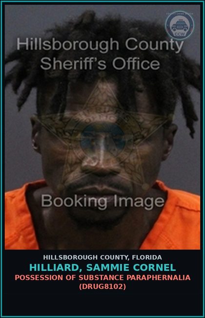 CCW arrest card for HILLIARD, SAMMIE CORNEL in Hillsborough County: ARREST ON FAILURE TO OBEY WRITTEN PROMISE TO APPEAR (ADMIN023) FTA HCORD 42-23 - SOLICITATION AND DISTRIBUTION ON PUBLIC ROADS (HCOR0501)
