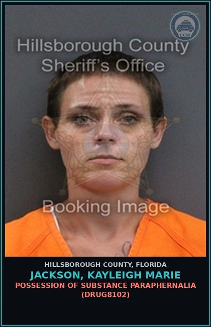 CCW arrest card for JACKSON, KAYLEIGH MARIE in Hillsborough County: TRESPASS IN OCCUPIED STRUCTURE OR CONVEYANCE (TRES2000)