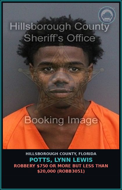 CCW arrest card for POTTS, LYNN LEWIS in Hillsborough County: BURGLARY OF OCCUPIED DWELLING WITH ASSAULT OR BATTERY (BURG0002)