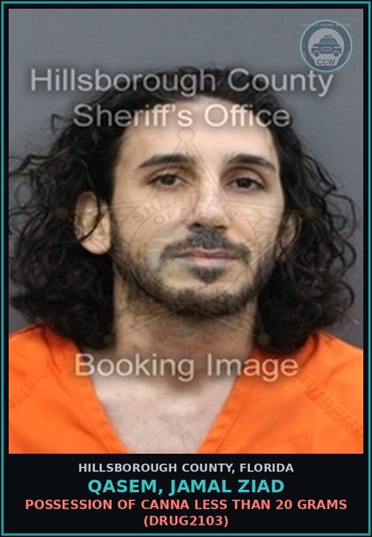 CCW arrest card for QASEM, JAMAL ZIAD in Hillsborough County: DRIVING UNDER THE INFLUENCE (TRAF1012)
