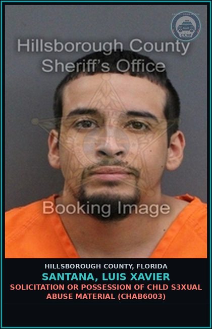 CCW arrest card for SANTANA, LUIS XAVIER in Hillsborough County: UNLAWFUL USE OF TWO WAY COMMUNICATIONS DEVICE (MISC1354)