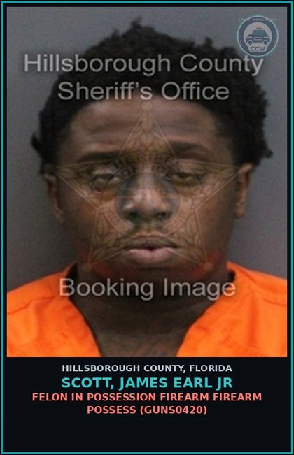 CCW arrest card for SCOTT, JAMES EARL JR in Hillsborough County: DRIVING UNDER THE INFLUENCE (TRAF1012)
