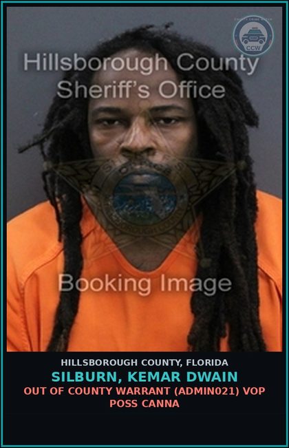 CCW arrest card for SILBURN, KEMAR DWAIN in Hillsborough County: ARREST ON FAILURE TO OBEY WRITTEN PROMISE TO APPEAR (ADMIN023) FTA NO DL - NEVER HAD ONE ISSUED