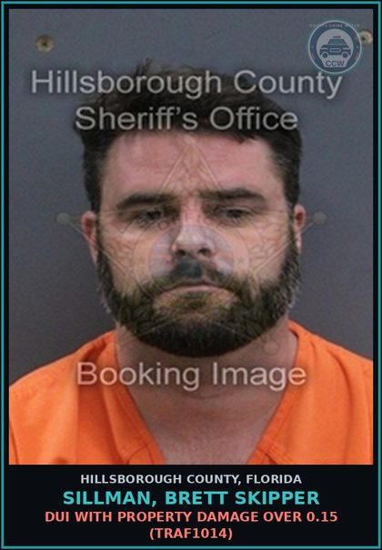 CCW arrest card for SILLMAN, BRETT SKIPPER in Hillsborough County: RESISTING OFFICER WITHOUT VIOLENCE (COPS1001)