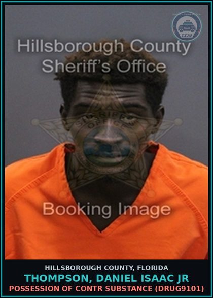 CCW arrest card for THOMPSON, DANIEL ISAAC JR in Hillsborough County: TRESPASS ON A CONSTRUCTION SITE (TRES6011)