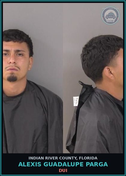 CCW arrest card for Alexis Guadalupe Parga in Indian River County: DUI