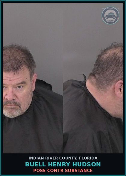 CCW arrest card for BUELL HENRY HUDSON in Indian River County: POSS contr substance