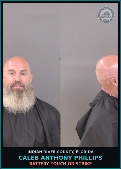 CCW arrest card for Caleb Anthony Phillips in Indian River County: DISTURBING THE PEACE (DISORDERLY CONDUCT)