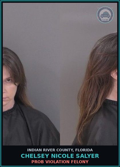 CCW arrest card for Chelsey Nicole Salyer in Indian River County: POSS OF DRUG PARAPHERNALIA /AND OR USE