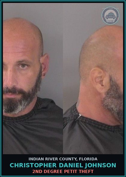 CCW arrest card for Christopher Daniel Johnson in Indian River County: BURGL OCCUPIED DWELLING UNARMED