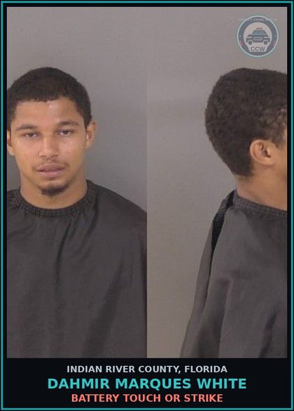 CCW arrest card for Dahmir Marques White in Indian River County: BATTERY TOUCH OR STRIKE
